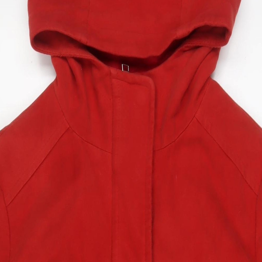White Stuff Womens Red Jacket Coat Size 18 Zip