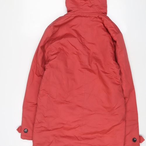 Cotton Traders Womens Pink Parka Coat Size XS Zip