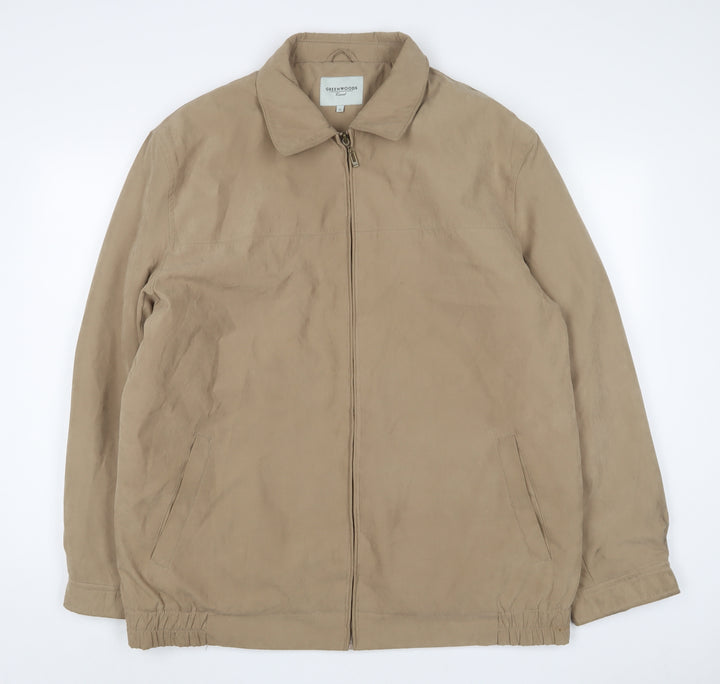Greenwoods Mens Brown Jacket Size XL Zip