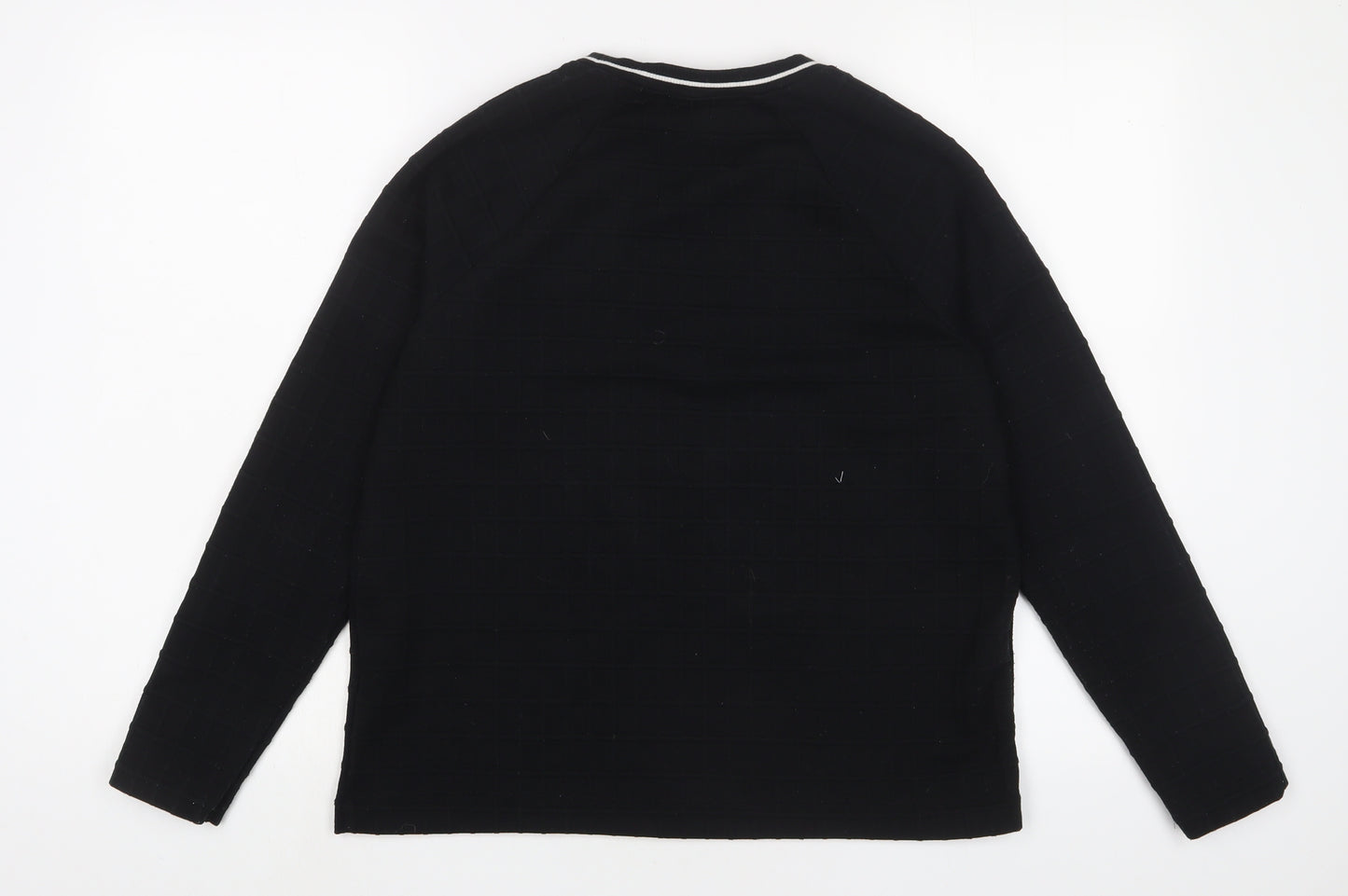 Marks and Spencer Womens Black Polyester Pullover Sweatshirt Size 12 Pullover - Embroidered