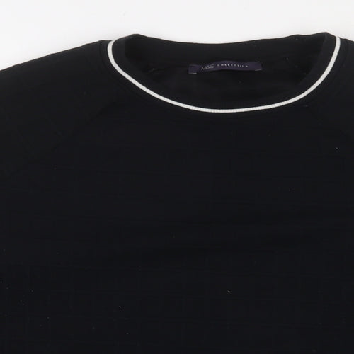 Marks and Spencer Womens Black Polyester Pullover Sweatshirt Size 12 Pullover - Embroidered