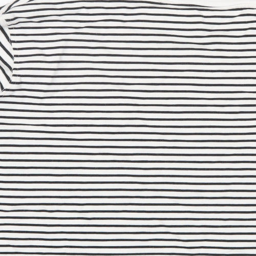 Marks and Spencer Womens White Striped Cotton Pullover Sweatshirt Size XL Pullover