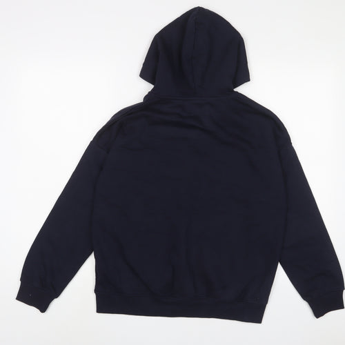 Marks and Spencer Boys Blue Cotton Full Zip Hoodie Size 12-13 Years Zip