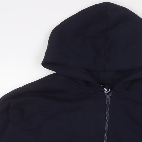Marks and Spencer Boys Blue Cotton Full Zip Hoodie Size 12-13 Years Zip