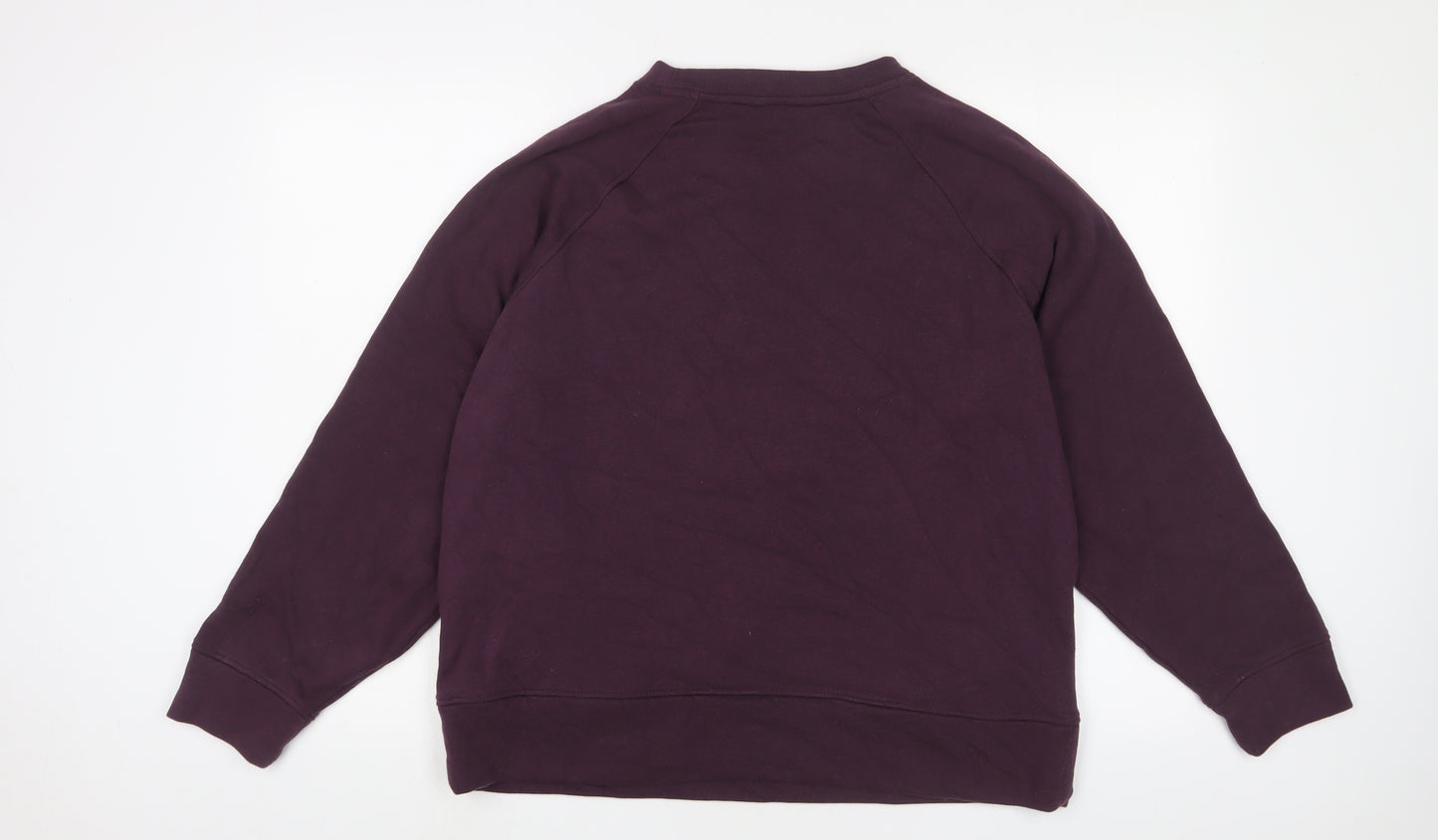 GOODMOVE Womens Purple Cotton Pullover Sweatshirt Size 14 Pullover