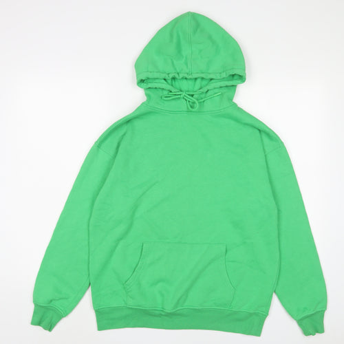 New Look Womens Green Cotton Pullover Hoodie Size S Pullover
