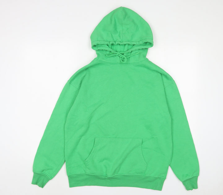 New Look Womens Green Cotton Pullover Hoodie Size S Pullover