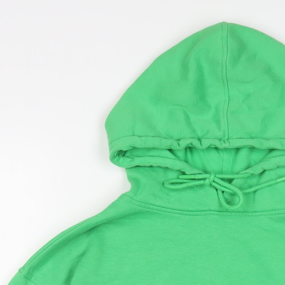 New Look Womens Green Cotton Pullover Hoodie Size S Pullover