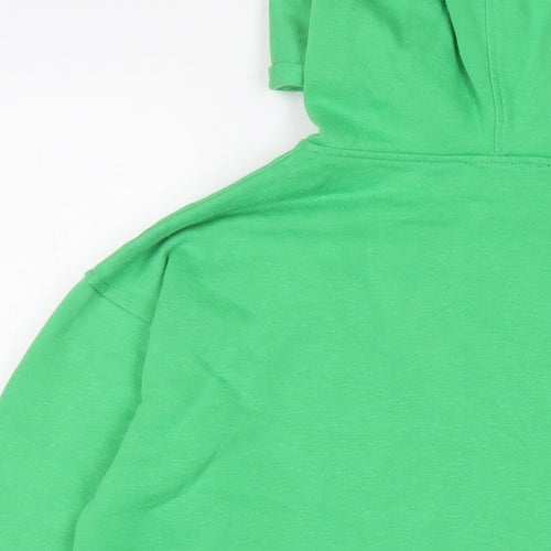 New Look Womens Green Cotton Pullover Hoodie Size S Pullover