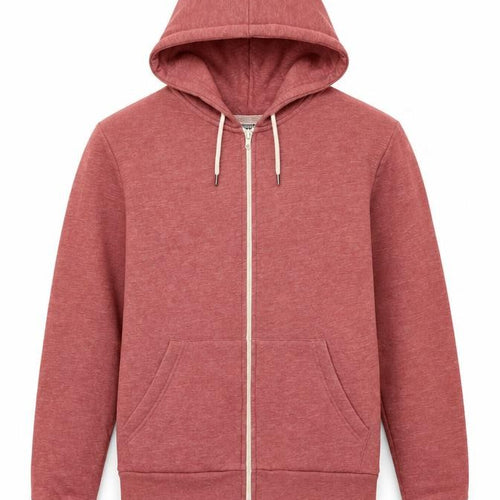 Topman Mens Red Cotton Full Zip Hoodie Size XS