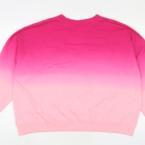By Boutique Womens Pink Cotton Pullover Sweatshirt Size L Pullover