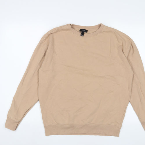 New Look Womens Beige Cotton Pullover Sweatshirt Size S Pullover