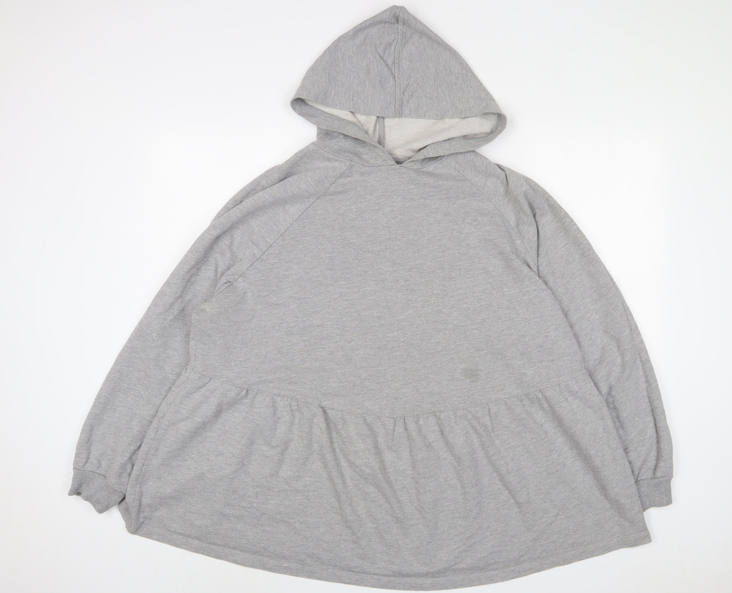 Simply Be Womens Grey Cotton Pullover Hoodie Size 20 Pullover