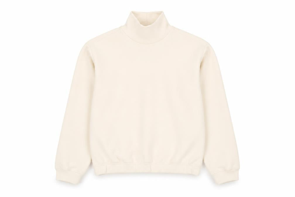 Front view of Marks & Spencer women’s beige polyester pullover sweatshirt, size S, pullover