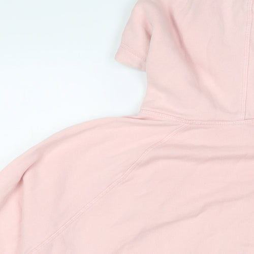 H&M Womens Pink Cotton Pullover Hoodie Size L Pullover