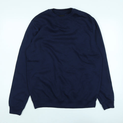 boohoo man Mens Blue Polyester Pullover Sweatshirt Size M