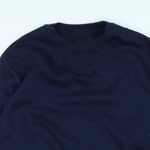 boohoo man Mens Blue Polyester Pullover Sweatshirt Size M
