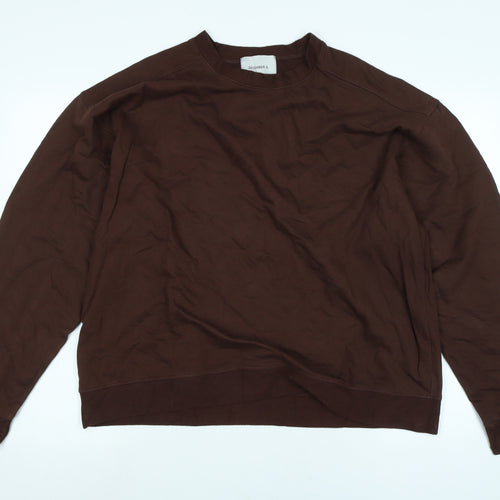 December's Womens Brown Polyester Pullover Sweatshirt Size L