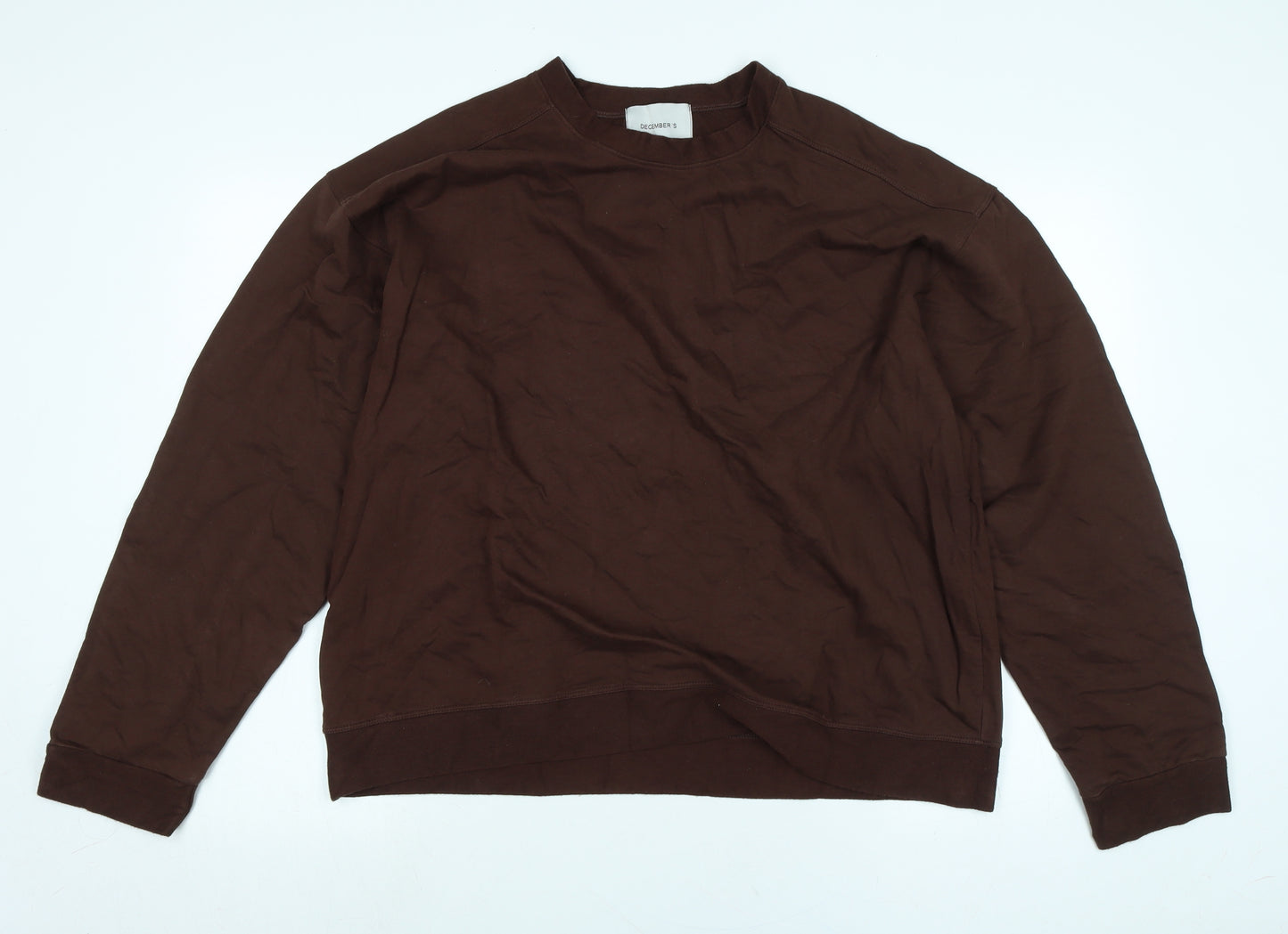 December's Womens Brown Polyester Pullover Sweatshirt Size L