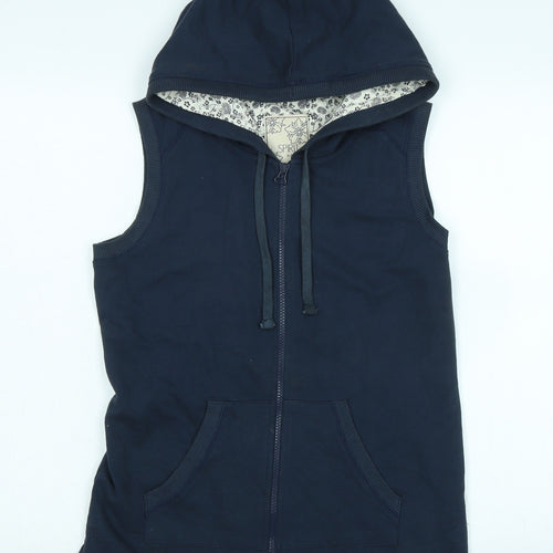 M&Co Womens Blue Gilet Waistcoat Size 10 Zip