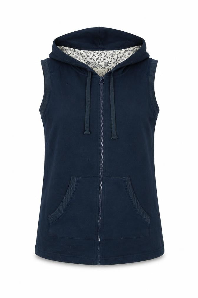 M&Co Womens Blue Gilet Waistcoat Size 10 Zip