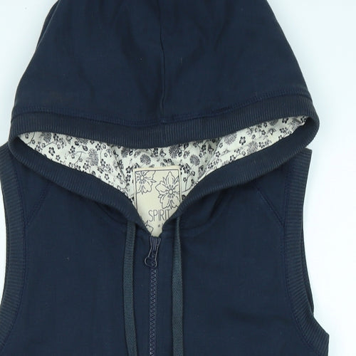 M&Co Womens Blue Gilet Waistcoat Size 10 Zip