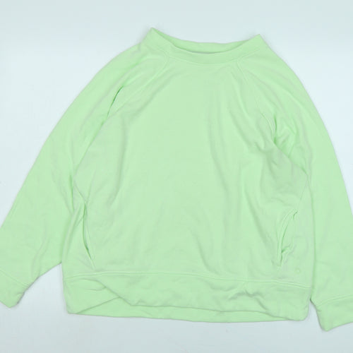 Good Move Womens Green Polyester Pullover Sweatshirt Size 14