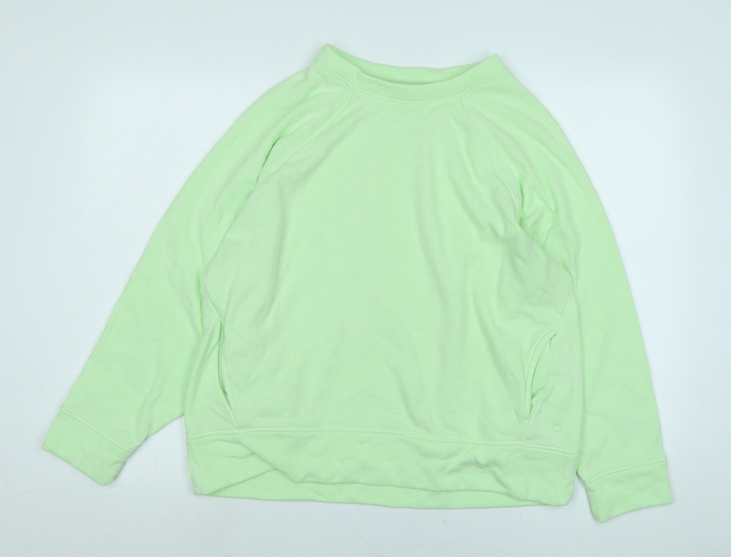 Good Move Womens Green Polyester Pullover Sweatshirt Size 14