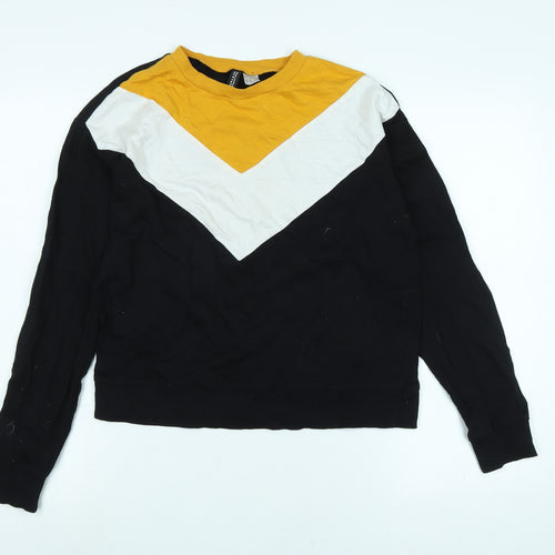 Divided Womens Black Polyester Pullover Sweatshirt Size XS