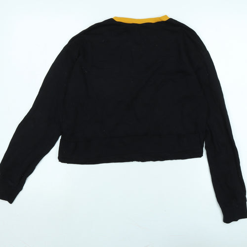 Divided Womens Black Polyester Pullover Sweatshirt Size XS