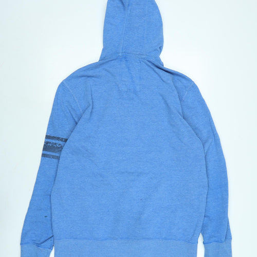 NEXT Mens Blue Polyester Pullover Hoodie Size L