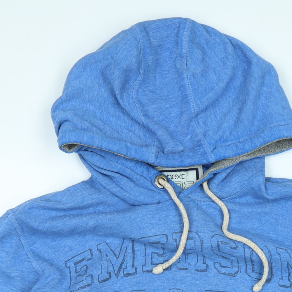 NEXT Mens Blue Polyester Pullover Hoodie Size L