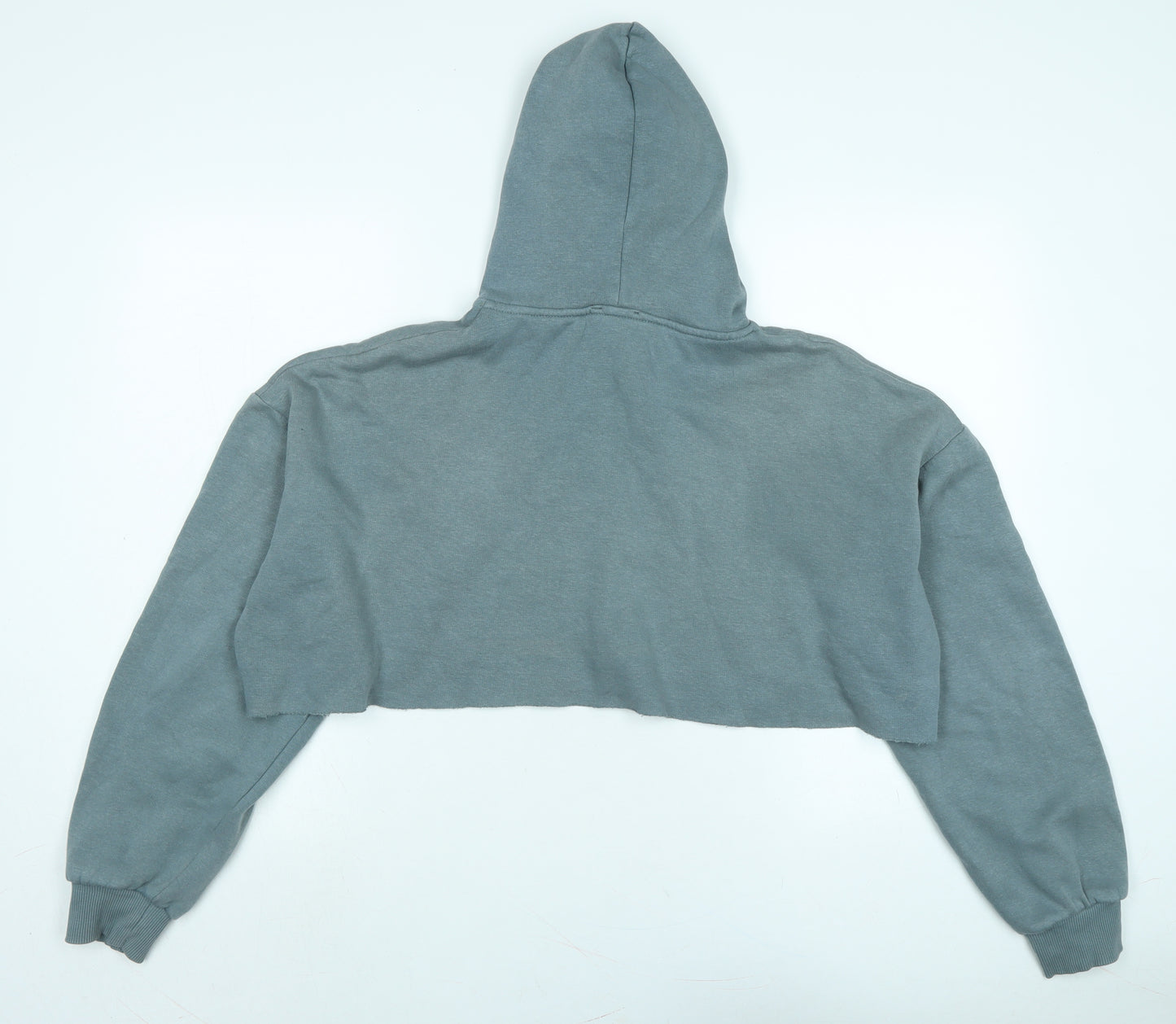 RISING Womens Grey Polyester Pullover Hoodie Size M - Cropped