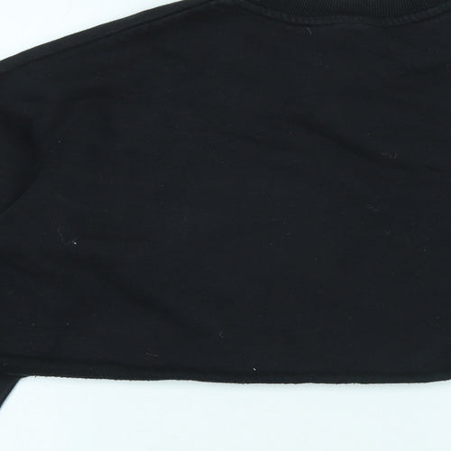 Miss London Womens Black Polyester Pullover Sweatshirt Size S