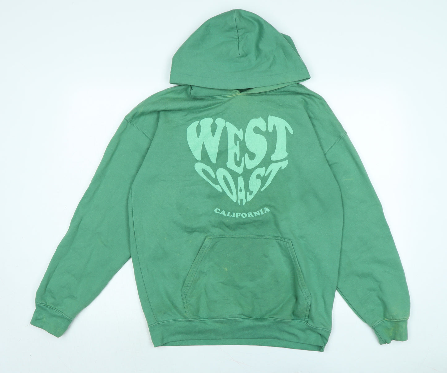 Boohoo Womens Green Polyester Pullover Hoodie Size XS