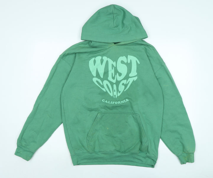 Boohoo Womens Green Polyester Pullover Hoodie Size XS