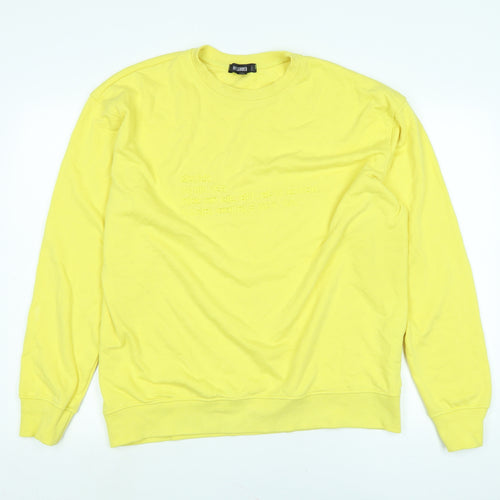 Missguided Womens Yellow Polyester Pullover Sweatshirt Size 10