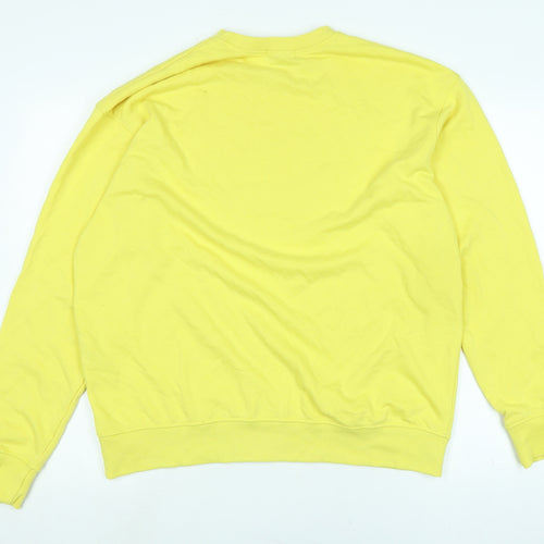 Missguided Womens Yellow Polyester Pullover Sweatshirt Size 10