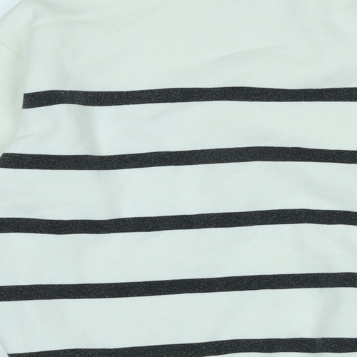 H&M Womens White Polyester Pullover Sweatshirt Size S