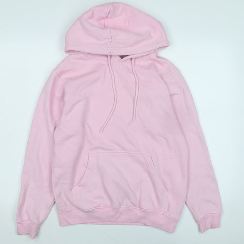 PRETTYLITTLETHING Womens Pink Polyester Pullover Hoodie Size S