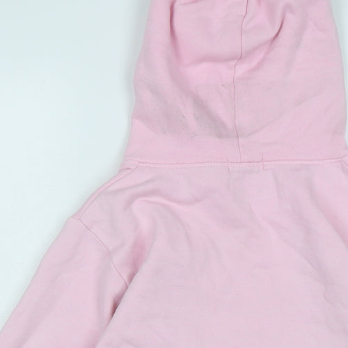 PRETTYLITTLETHING Womens Pink Polyester Pullover Hoodie Size S