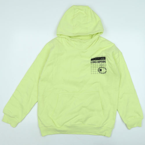 Marks and Spencer Boys Green Polyester Pullover Hoodie Size 13-14 Years
