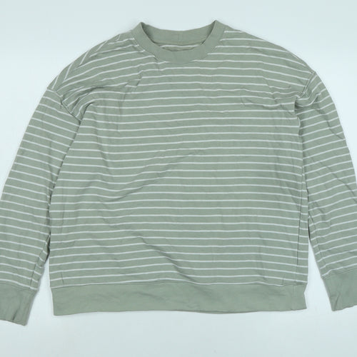 Uniqlo Womens Green Cotton Pullover Sweatshirt Size L