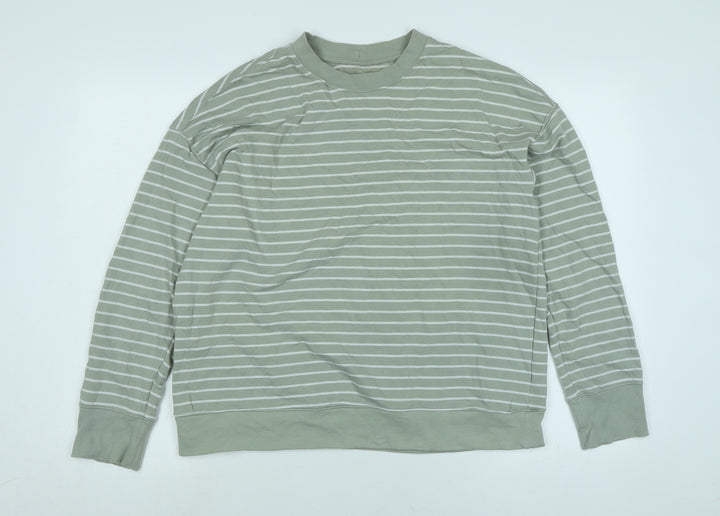 Uniqlo Womens Green Cotton Pullover Sweatshirt Size L
