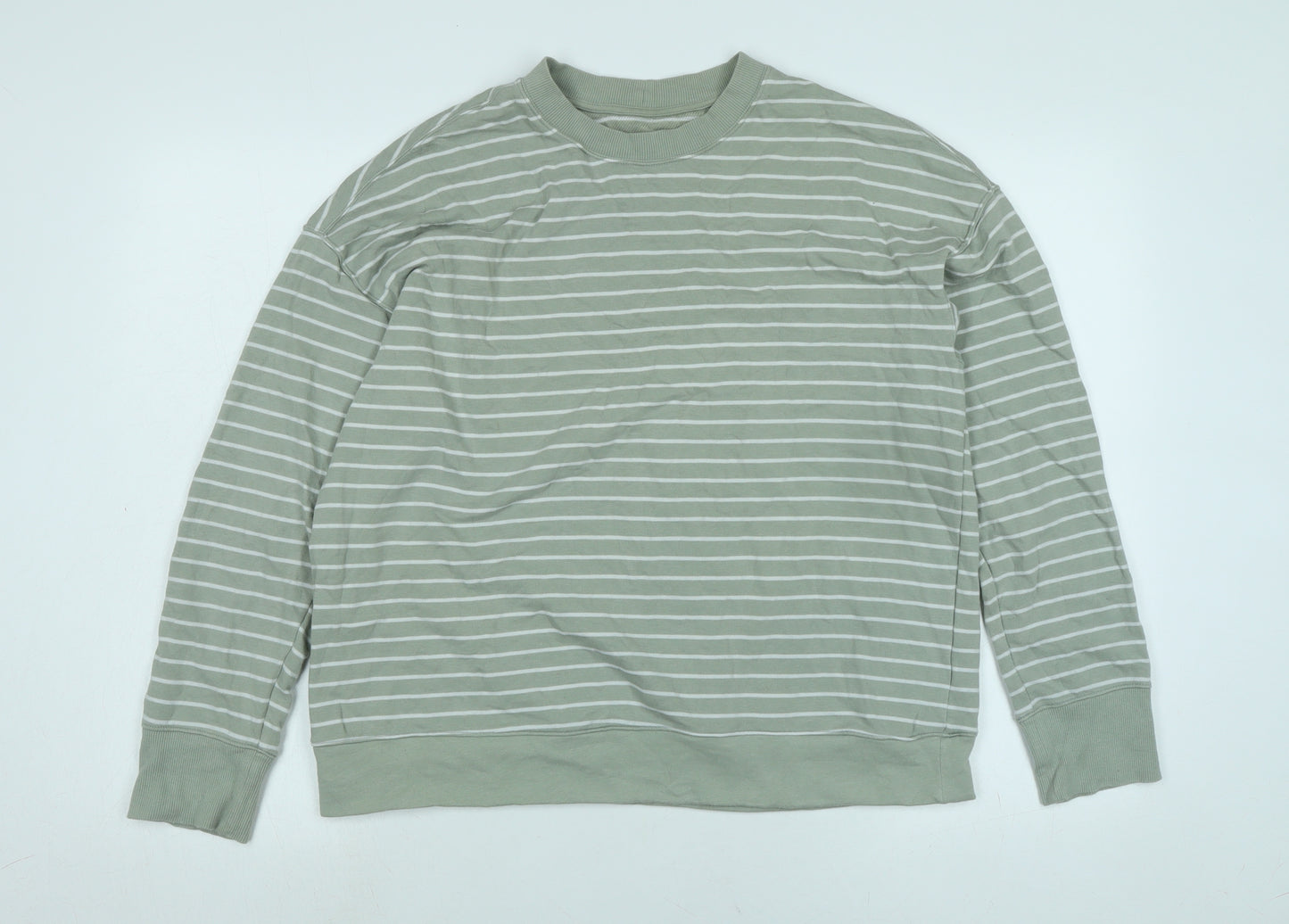 Uniqlo Womens Green Cotton Pullover Sweatshirt Size L