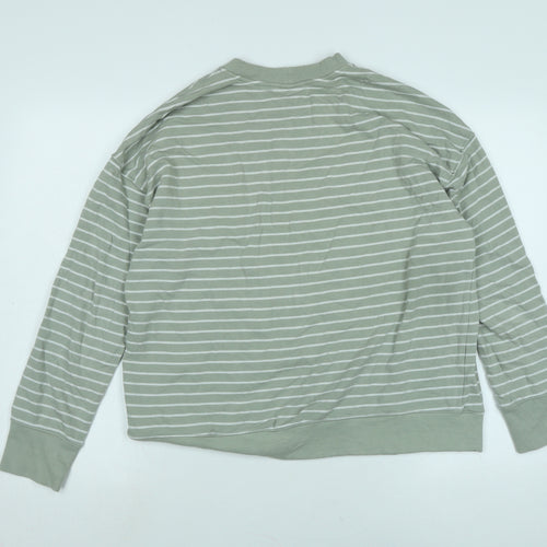 Uniqlo Womens Green Cotton Pullover Sweatshirt Size L