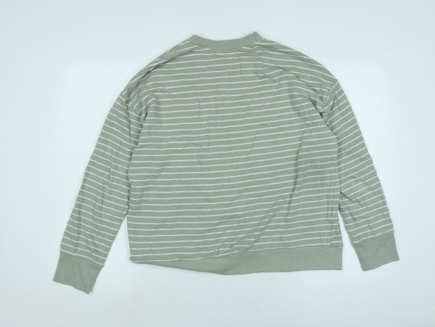 Uniqlo Womens Green Cotton Pullover Sweatshirt Size L