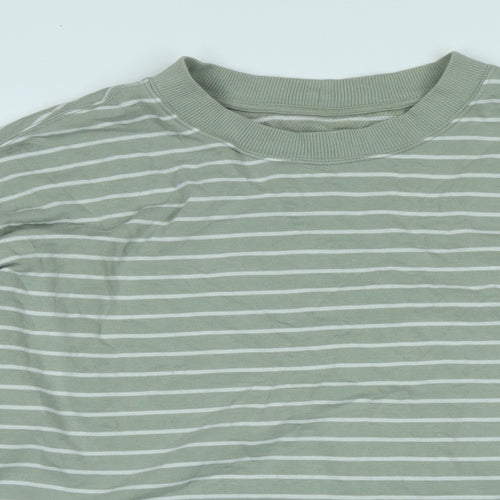 Uniqlo Womens Green Cotton Pullover Sweatshirt Size L