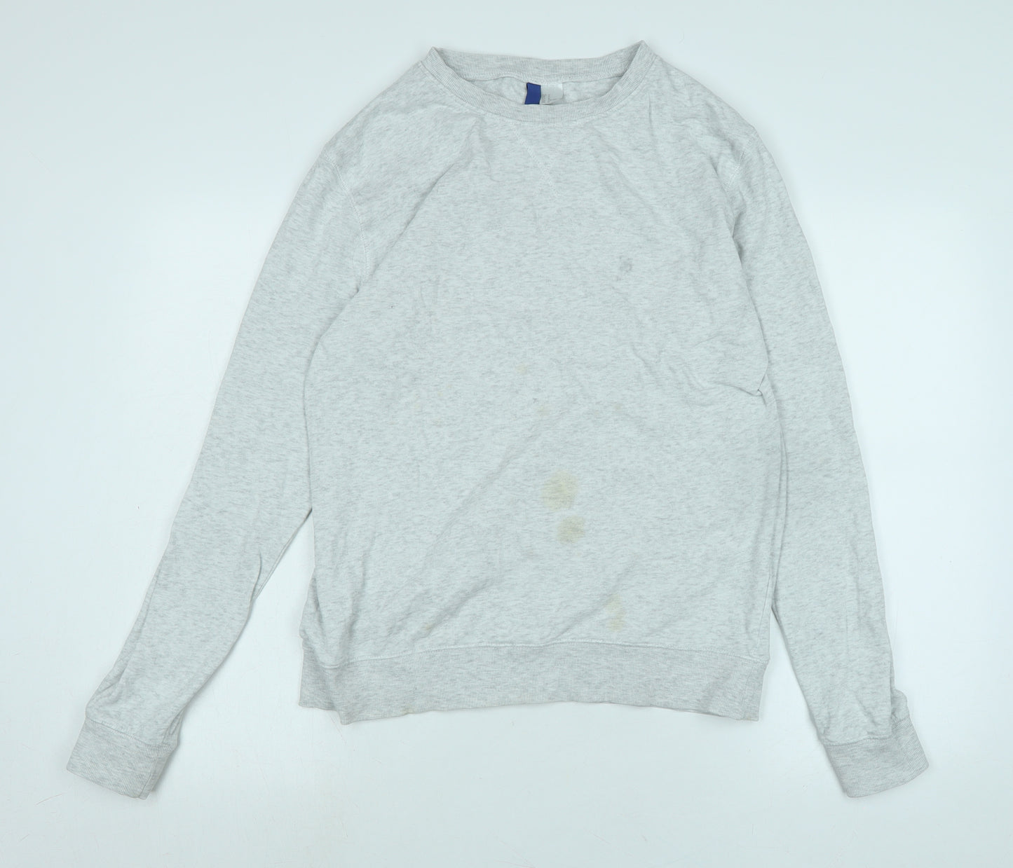 Divided Womens Grey Cotton Pullover Sweatshirt Size M