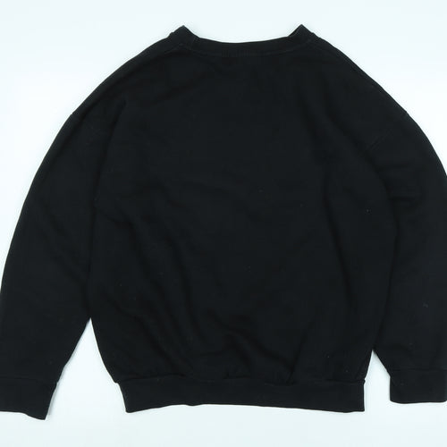 AX Paris Womens Black Polyester Pullover Sweatshirt Size L